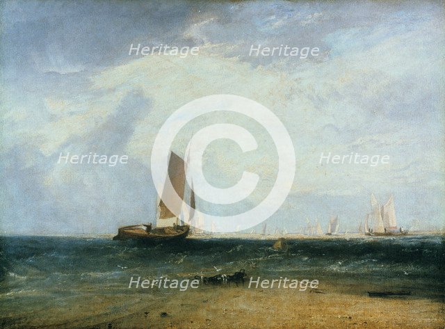 'Fishing upon the Blythe Sand, Tide Setting in', 1809. Artist: JMW Turner