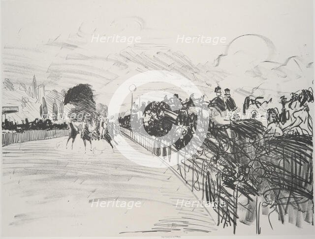 The Races (Les Courses), 1865-72, published 1884. Creator: Edouard Manet.