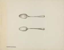 Silver Teaspoon, c. 1939. Creator: Kalamian Walton.