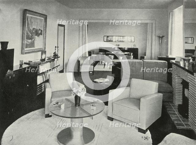 'Studio and dining-room in house in Brussels', 1937. Creator: Unknown.