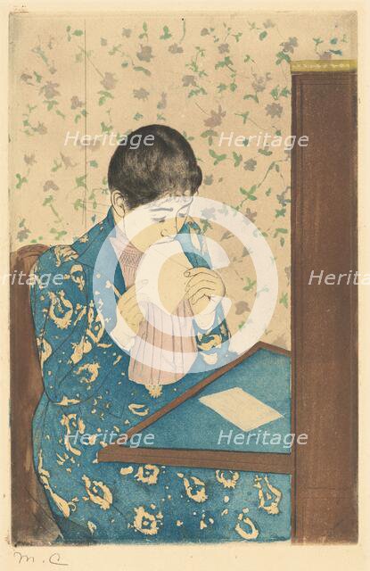 The Letter, 1890-1891. Creator: Mary Cassatt.