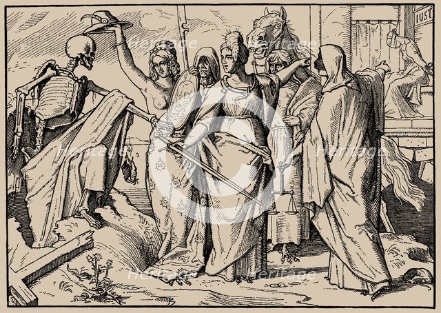 Also a Dance of Death, Sheet I (Resurrection of death), 1849.