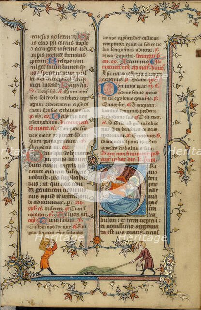 Initial P: The Nativity; Breviary, about 1320-1325. Creator: Unknown.