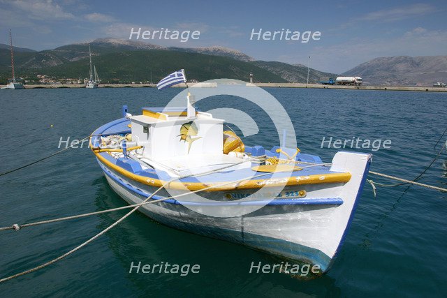 Boat in the harbour of Sami, Kefalonia, Greece