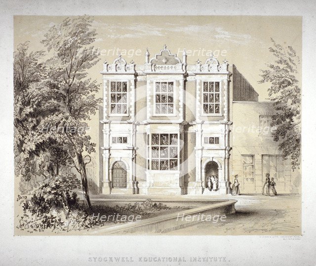 Stockwell Educational Institute, Stockwell, Lambeth, London, c1860. Artist: William Dickes