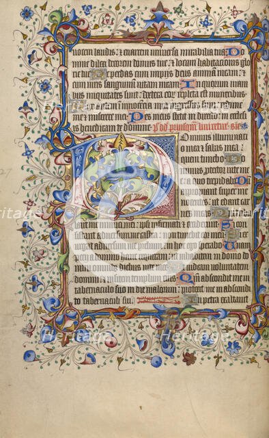 Decorated Initial D; Psalter, 1420-1430. Creator: Unknown.