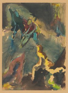 Figural composition (fight), 1940/1944. Creator: Ján Novák.