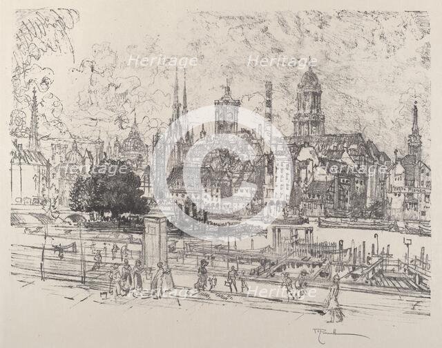 View on the Spree, Berlin, 1921. Creator: Joseph Pennell.