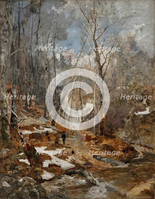 February mood - early spring in the Vienna Forest, 1884. Creator: Emil Jakob Schindler.