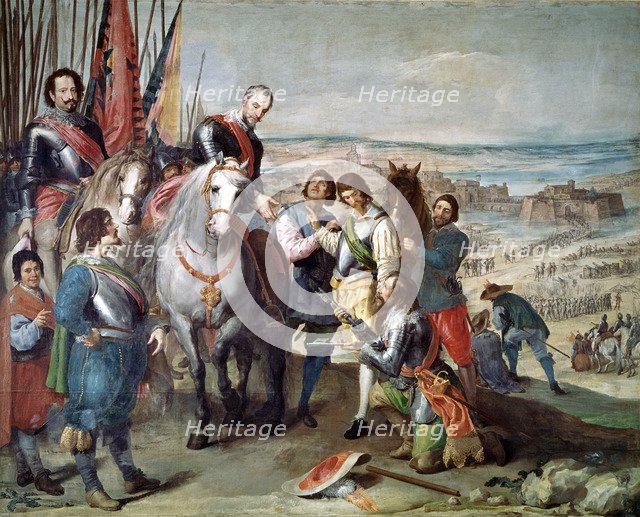 The surrender of Juliers, appearing Ambrosio Spinola and Diego Felipe de Guzman.