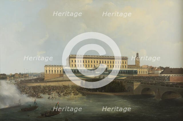 The Acclamation of King Carl XIV Johan of Sweden in 1818. Creator: Karl Stefan Bennet.