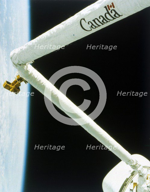 Manipulator arm deployed during the second Space Shuttle flight, November 1981. Creator: NASA.