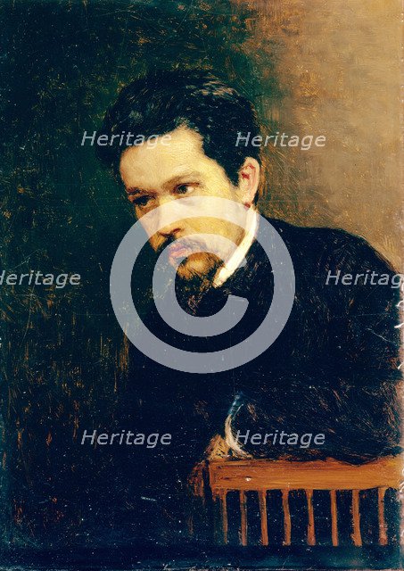 Self-Portrait, 1895. Artist: Yaroshenko, Nikolai Alexandrovich (1846-1898)