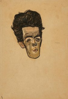 Self-portrait, 1910. Creator: Schiele, Egon (1890-1918).