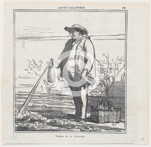 Victime de la sécheresse, 1870.  Creator: Honore Daumier.