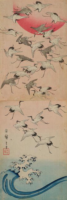 Cranes. Creator: Hiroshige, Utagawa (1797-1858).