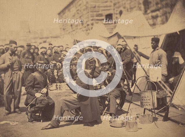 Duryea Zouaves, Fort Schuyler Adjutant's Mess, May 18, 1861. Creator: Stacy.