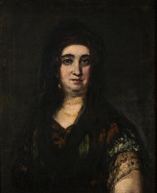 Lady with mantilla, c1825. Creator: Goya, Francisco, de (1746-1828).