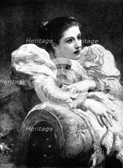 Pictures from the Royal Academy: A Fair Disputant - J. Sant, R.A., 1895. Creator: George Meisenbach.