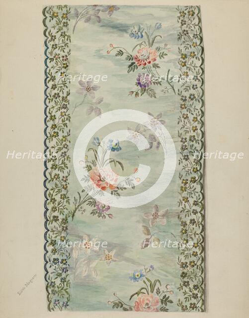 Embroidered Trimmimg, 1935/1942. Creator: Edith Magnette.