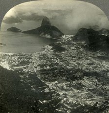 'Rio de Janeiro, the Metropolis of Brazil, S.E. toward Sugarloaf Mountain and the Bay', c1930s. Creator: Unknown.