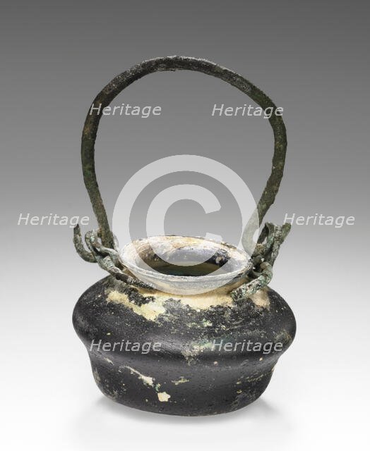 Miniature pot with bronze handle, 1st-2nd century A.D. Creator: Unknown.