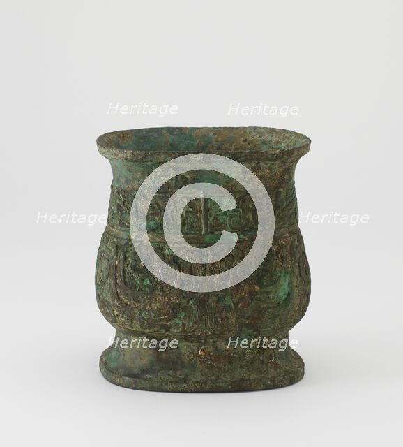 Ritual wine cup (zhi) with birds, Western Zhou dynasty, 10th century BCE. Creator: Unknown.