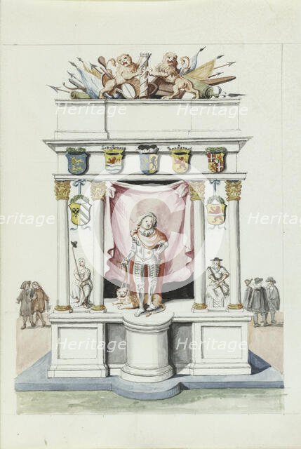 Triumphal gate of Prince Maurits, 1710-1720.  Creator: Anon.