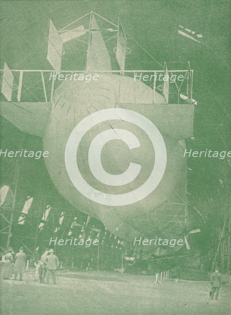 A Zeppelin 'at home', c1917 (1919). Artist: Unknown.