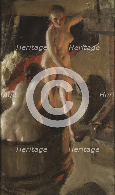 Girls from Dalarna Having a Bath, 1906.