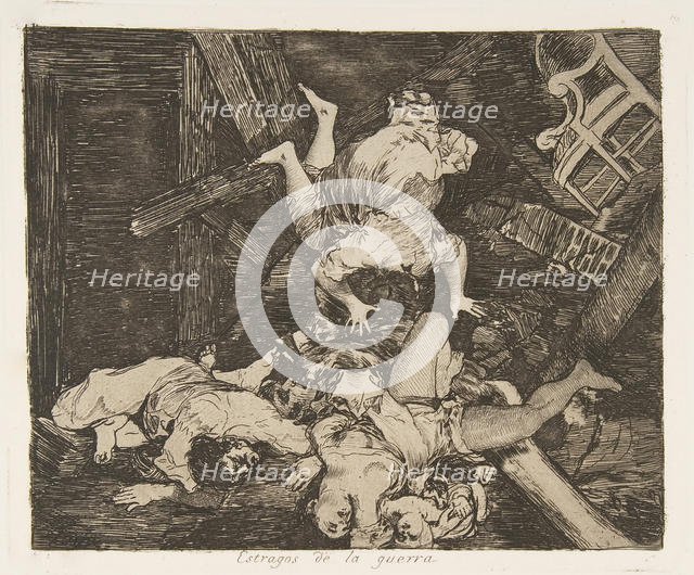 Plate 30 from 'The Disasters of War' (Los Desastres de la Guerra): 'Ravag..., 1810 (published 1863). Creator: Francisco Goya.