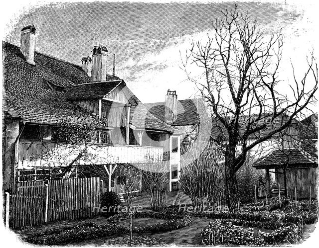 Birthplace of the glaciologist Louis Agassiz, Motiers, Switzerland, 1885. Artist: Unknown
