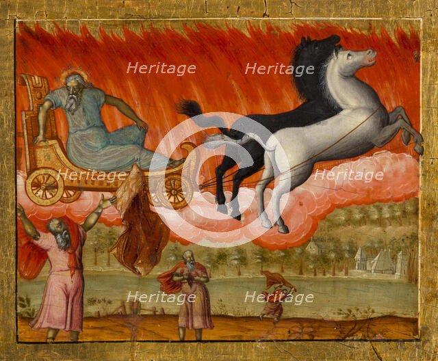The prophet Elijah and scenes from his life, c.1700. Creator: Bulgarian School.