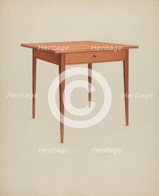 Shaker Table, c. 1937. Creator: Winslow Rich.