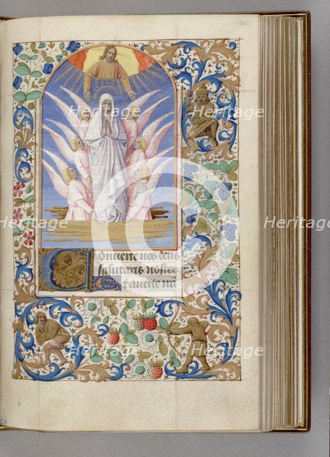 The Assumption of the Virgin (Book of Hours), 1450-1499. Artist: Fouquet, Jean (workshop)  