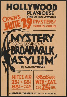 Mystery of the Broadwalk Asylum, [193-]. Creator: Unknown.