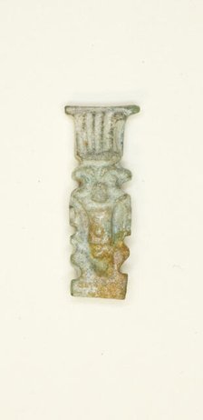 Amulet of the God Bes, Egypt, Late Period, Dynasty 26-31 (664-332 BCE). Creator: Unknown.