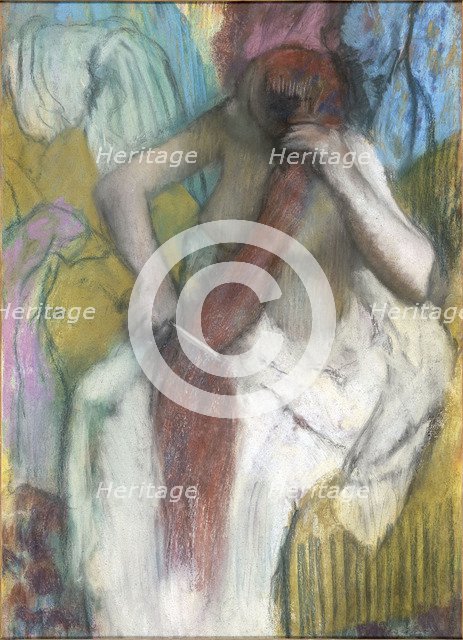 Woman Combing Her Hair. Artist: Degas, Edgar (1834-1917)