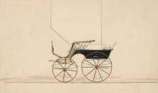 Design for 4 seat Phaeton, no top (unnumbered), 1850-70. Creator: Brewster & Co.