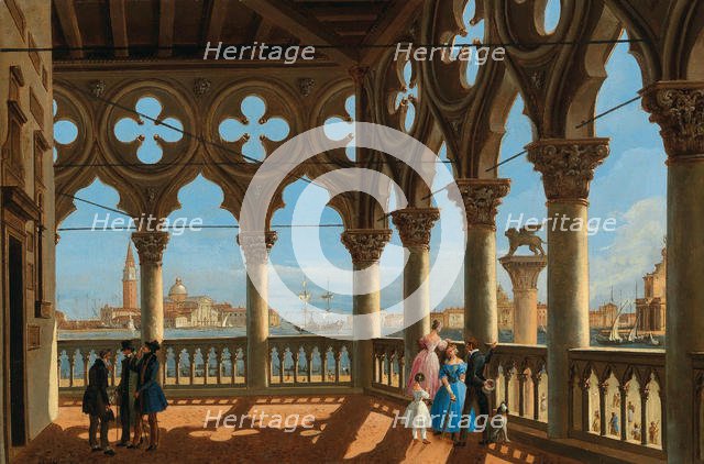 View of the Bacino di San Marco from the Loggia of the Palazzo Ducale, Venice. Creator: Chilone, Vincenzo (1758-1839).