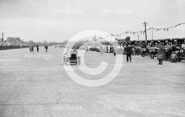 Austin 7 of FS and JD Barnes at the JCC Double Twelve Race, Brooklands, Surrey, 1929. Artist: Bill Brunell.
