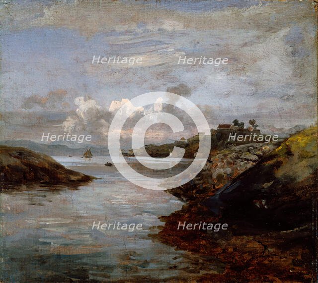 Fredriksberg Fortifications on Nordnes in Bergen, 1834. Creator: Johan Christian Dahl.