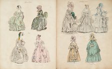 Costume plates, 1837, 1840. Creator: Unknown.