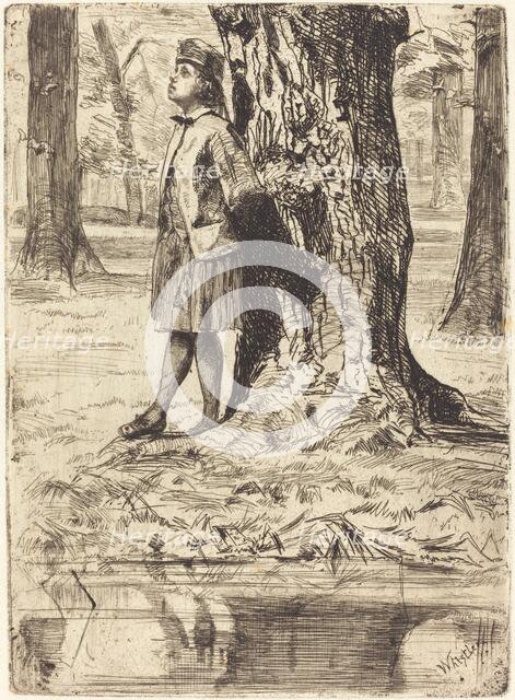 Seymour Standing under a Tree, 1859. Creator: James Abbott McNeill Whistler.