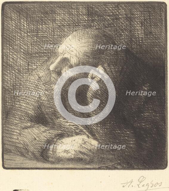 Meditation (La meditation). Creator: Alphonse Legros.