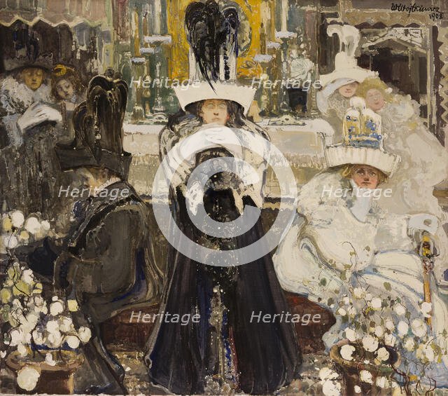 Meditations-The Cycle: Ceremonies VII, 1908-. Creator: Witold Wojtkiewicz.