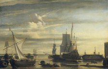 Harbor at Sunset, 1675-1699. Creator: Jan Claesz Rietschoof.