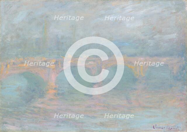 Waterloo Bridge, London, at Sunset, 1904. Creator: Claude Monet.