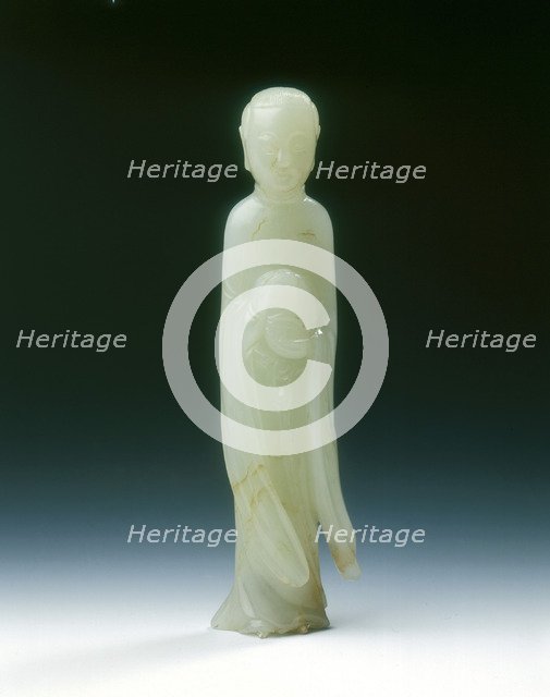 Jade 'long Eliza' figure, late Ming-early Qing dynasty, China, 17th century. Artist: Unknown