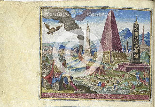 The Pyramids of Egypt (from the series The Eighth Wonders of the World), 1572. Artist: Galle, Philipp (Philips) (1537-1612)